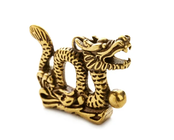 Figurine Chinese Dragon White Background — Stock Photo, Image