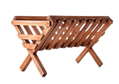 Beyaz zemin üzerinde ahşap ahşap ahşap