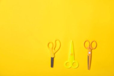 Makas renk arkaplan, üst görünüm