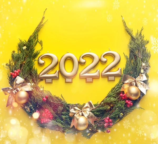Mockup Van Mooi Nieuwjaar Kerstkaart — Stockfoto