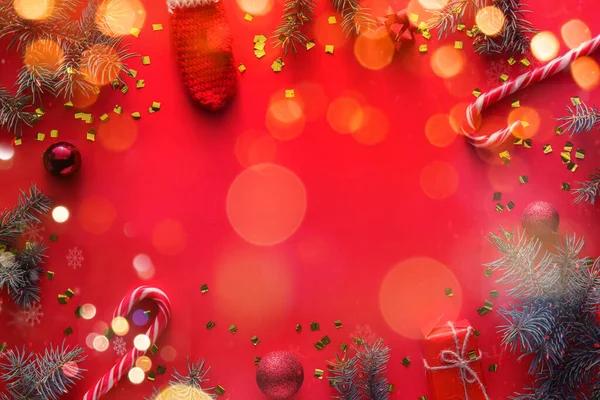 美しい新年とクリスマスカードのモックアップ — ストック写真