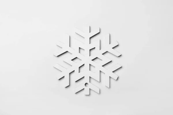 Beautiful Snowflake White Background — Stock Photo, Image