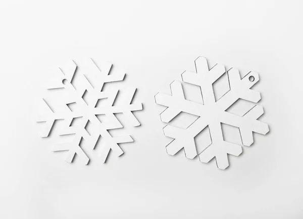 Beautiful Snowflakes White Background — Stock Photo, Image
