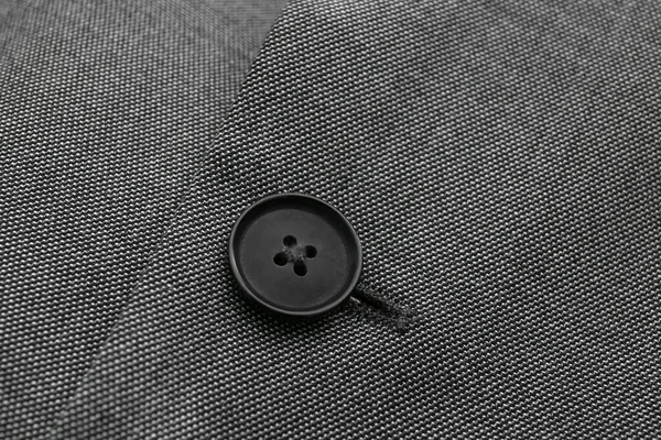 Closeup View Button Grey Cloth — Stock Photo, Image