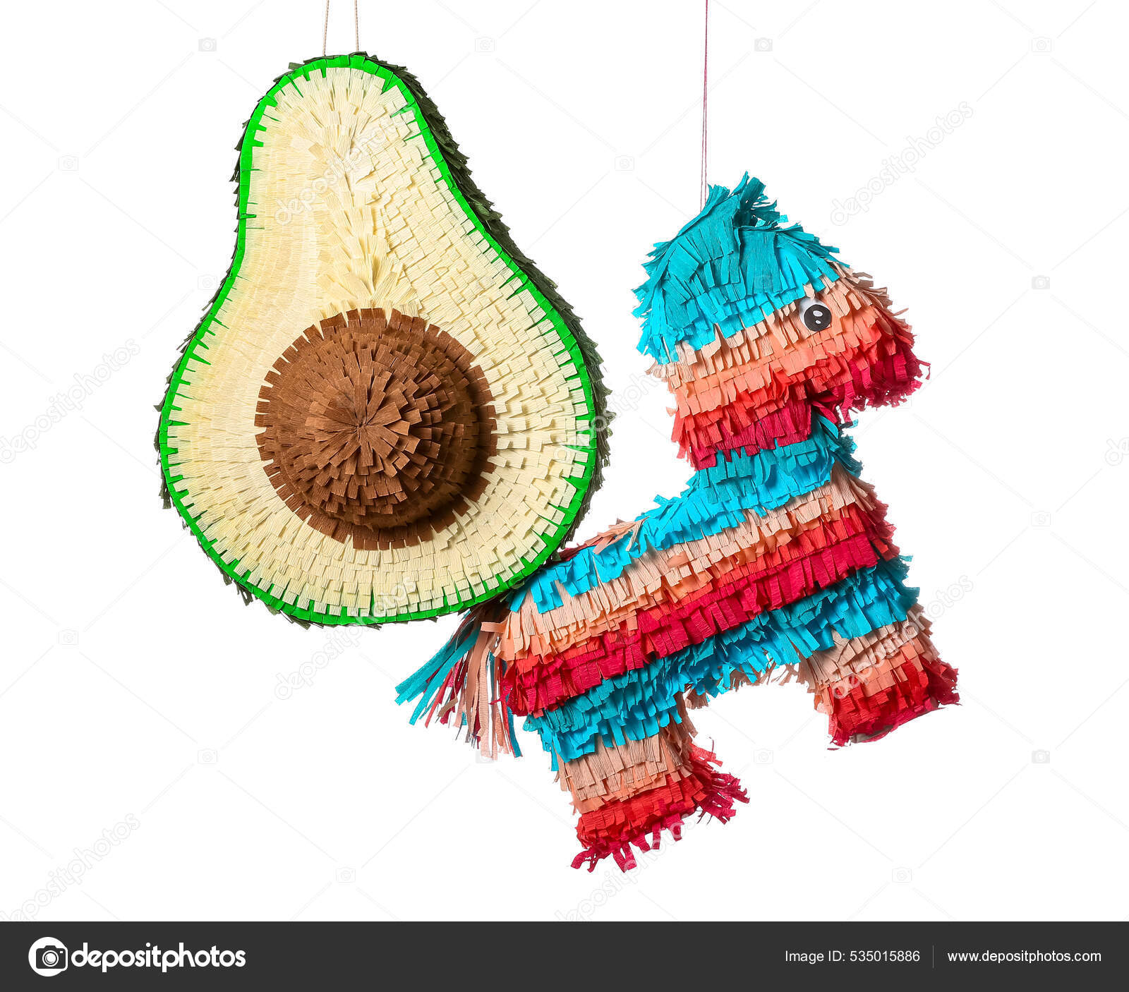 Creative Mexican Pinatas White Background Stock Photo by ©serezniy 535015886