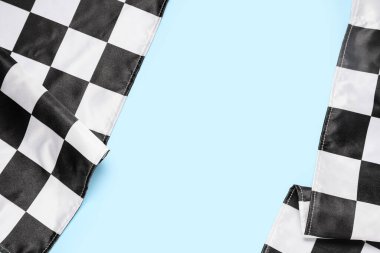 Renk arkaplanı ve üst görünümde yarış bayrakları