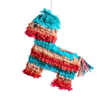 Beyaz arka planda yaratıcı Meksika pinyatası