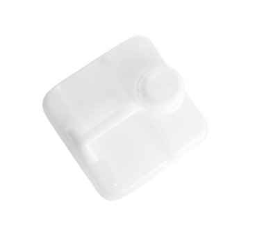 Beyaz arkaplanda plastik bidon