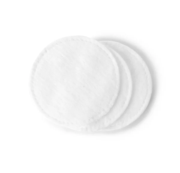 Clean Cotton Pads Isolated White — Stock Photo, Image