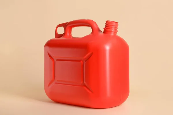 Jerrycan Plástico Sobre Fondo Color — Foto de Stock