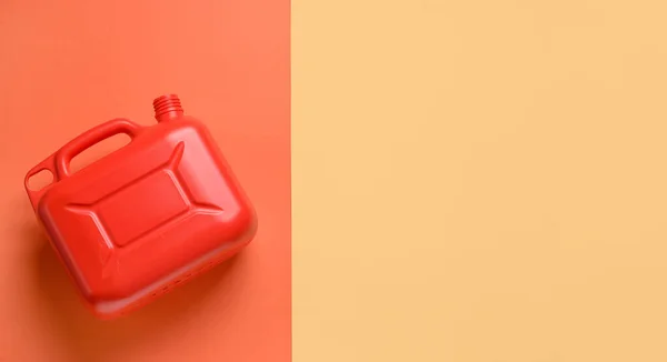 Plastic Jerrycan Color Background — Stock Photo, Image