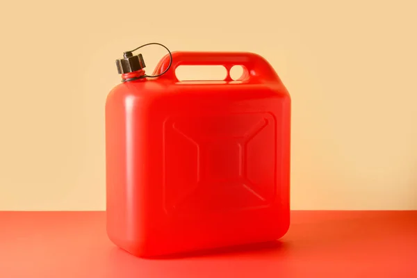 Plastic Jerrycan Color Background — Stock Photo, Image