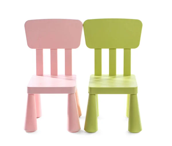 Cadeiras Para Bebê Fundo Branco — Fotografia de Stock