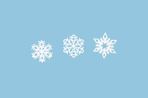 Different Christmas Snowflakes Color Background — Stock Photo, Image