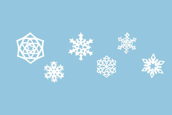 Many Beautiful Christmas Snowflakes Color Background — Stock Photo, Image