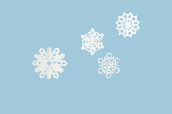 Christmas Snowflakes Color Background — Stock Photo, Image
