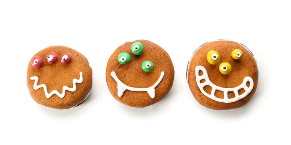 Funny Cookies White Background — Stock Photo, Image