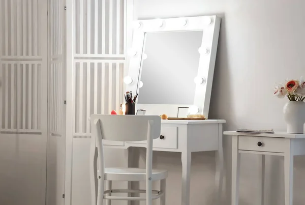 Interno Moderno Elegante Sala Trucco — Foto Stock