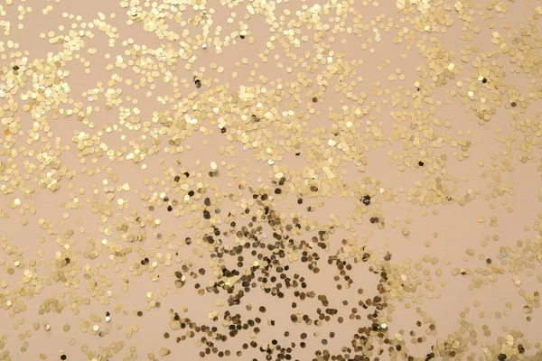 Many Golden Confetti Color Background — Stock Photo, Image