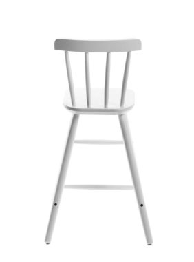 Beyaz arka planda yüksek sandalye