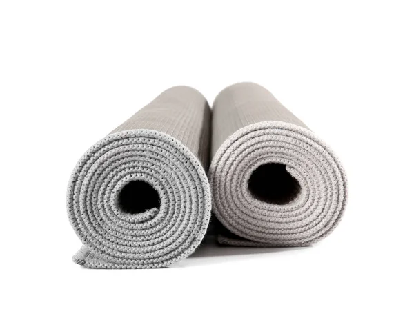 Rolled Carpets Isolated White — Stock Photo, Image