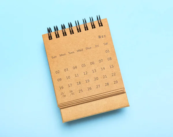 Craft Calendar Blue Background — Stock Photo, Image