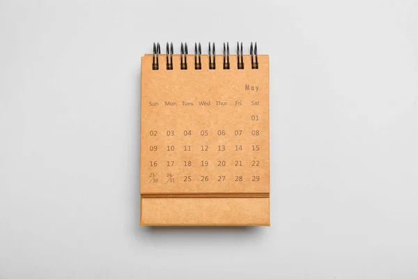 Ремесленный Календарь Светлом Фоне — стоковое фото