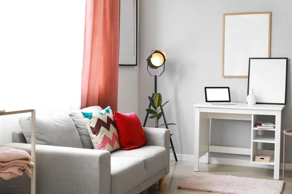 Interior Light Living Room Sofa Lamp Modern Workplace — Stock Photo, Image