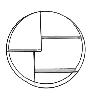 Beyaz arkaplanda modern boş raflar