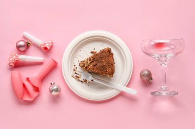 Parti sonrası karışıklığın renk arkaplanı. Noel kutlaması