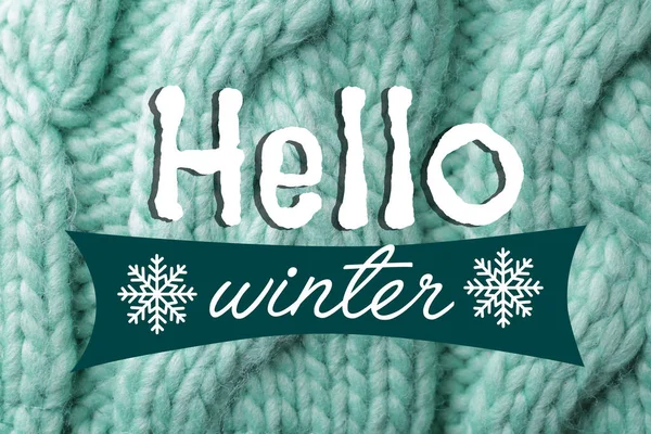 Texture Knitted Sweater Hellow Winter — Stock Photo, Image