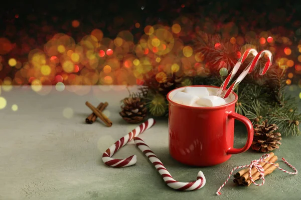 뜨거운 코코아 한잔이 크리스마스 — 스톡 사진