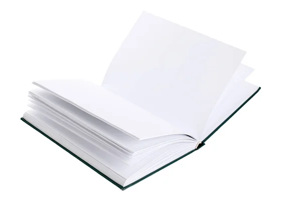 Libro Volador Con Páginas Blanco Sobre Fondo Blanco — Foto de Stock