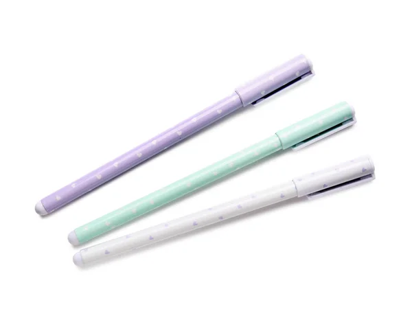 Colorful Pens White Background — Stock Photo, Image