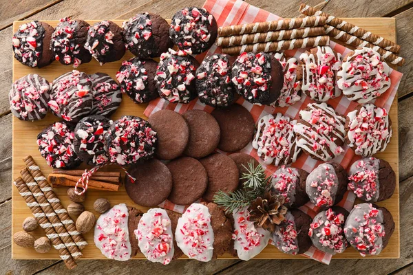 Different Christmas Cookies Table — Stock Photo, Image