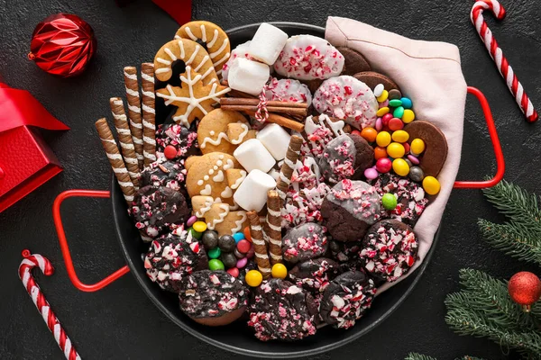 Different Christmas Cookies Table — Stock Photo, Image
