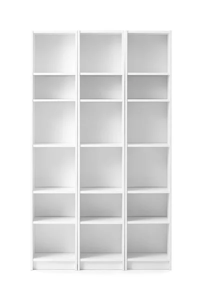 Empty Shelf Unit White Background — Stockfoto
