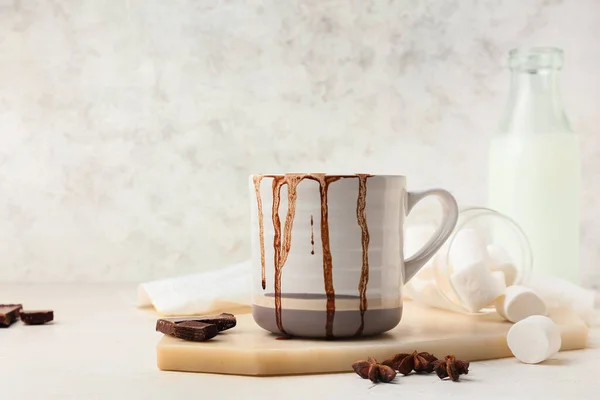 Cup Natural Hot Chocolate White Background — Stock Photo, Image