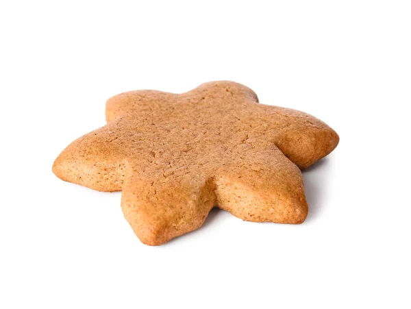 Delicious Christmas Gingerbread Cookie White Background — 图库照片