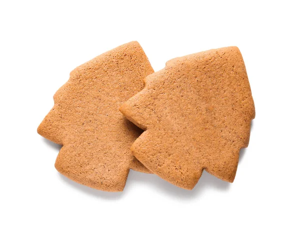 Lækker Jul Honningkager Cookies Hvid Baggrund - Stock-foto