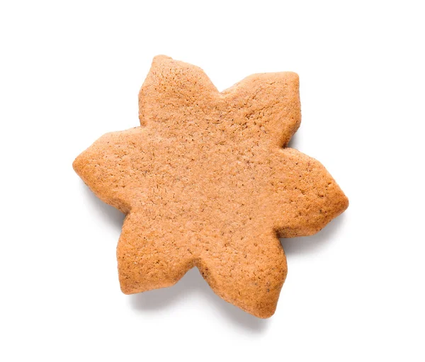 Delicious Christmas Gingerbread Cookie White Background — Stock Photo, Image