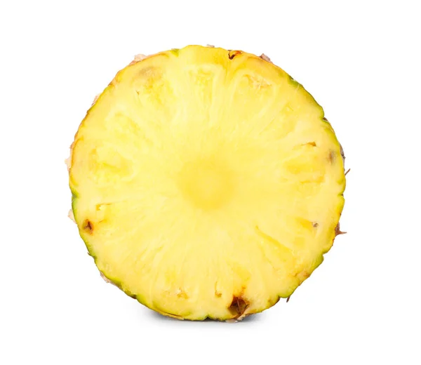 Piece Fresh Pineapple Isolated White Background — Stockfoto