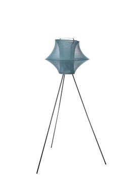 Beyaz arkaplanda duran lambayı stil et