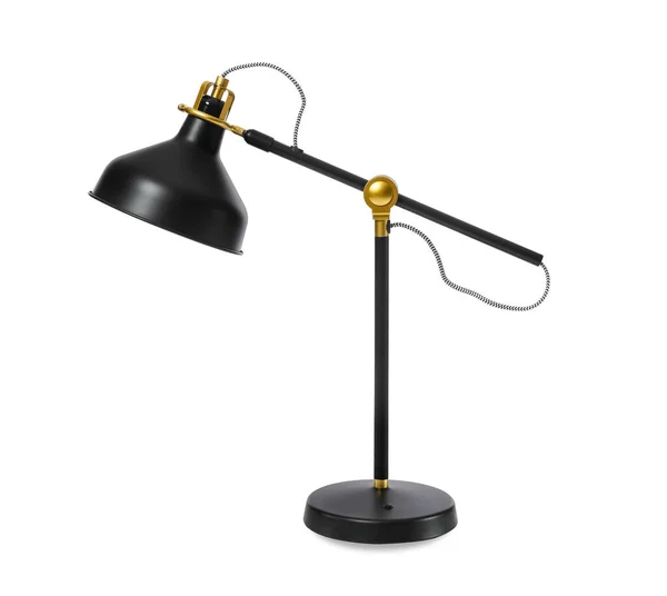 Modern Black Lamp White Background — Stock Photo, Image