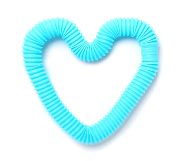 Heart Made Pop Tube White Background — стокове фото