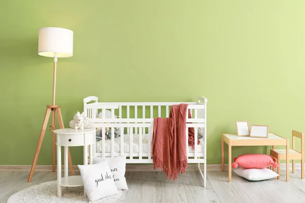 Baby Crib Decor Modern Children Room — Stock Photo, Image