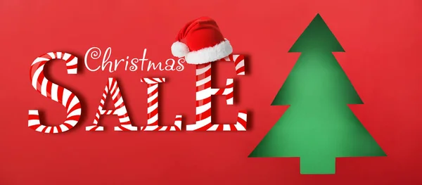 Promotion Card Christmas Sale — стоковое фото