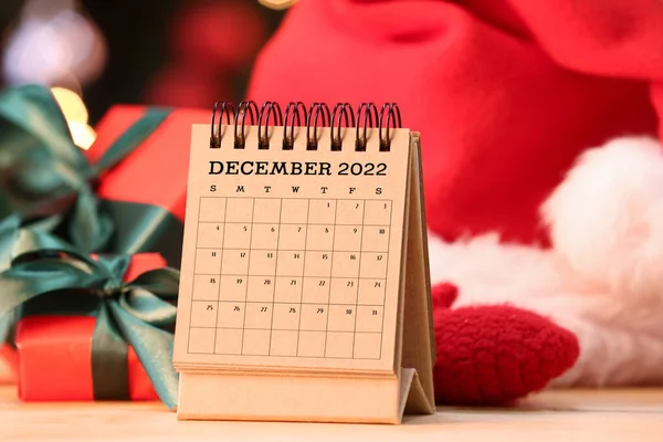 Calendario Artesanía Para Diciembre 2022 Mesa —  Fotos de Stock