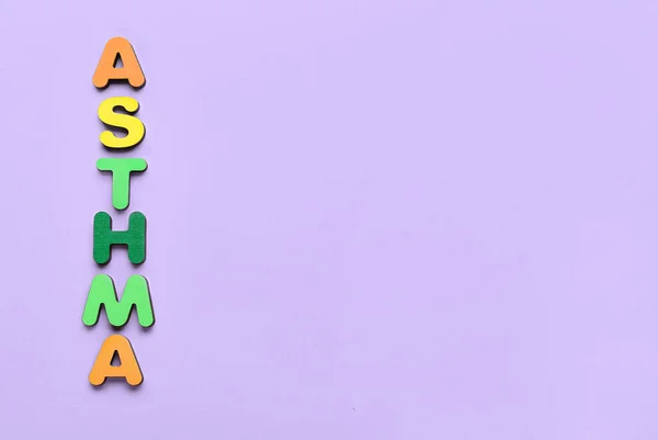 Word Asthma Color Background — стоковое фото