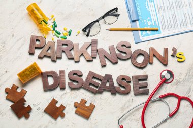 Işık arkaplanındaki Metin Parkın Hastalığı